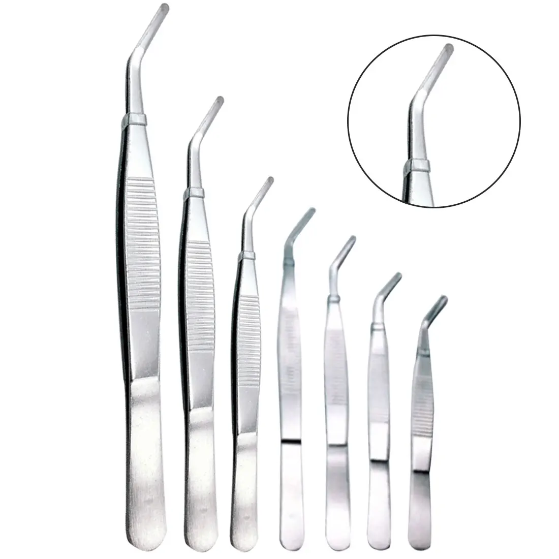 Elbow Tweezers Stainless Steel 12.5cm/14cm/16cm/18cm/20cm/25cm/30cm Clip Tool Medical Repair Tools | Инструменты
