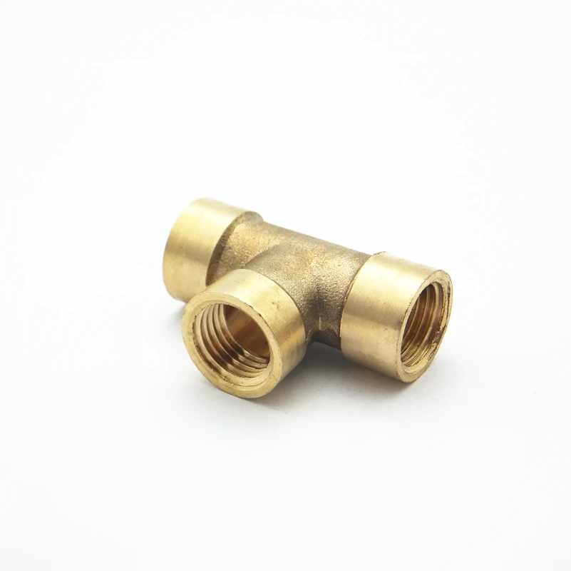 1/4 &quotBSP Женский тройник с Резьбой Тип 3 ходовой латунный фитинг соединитель для
