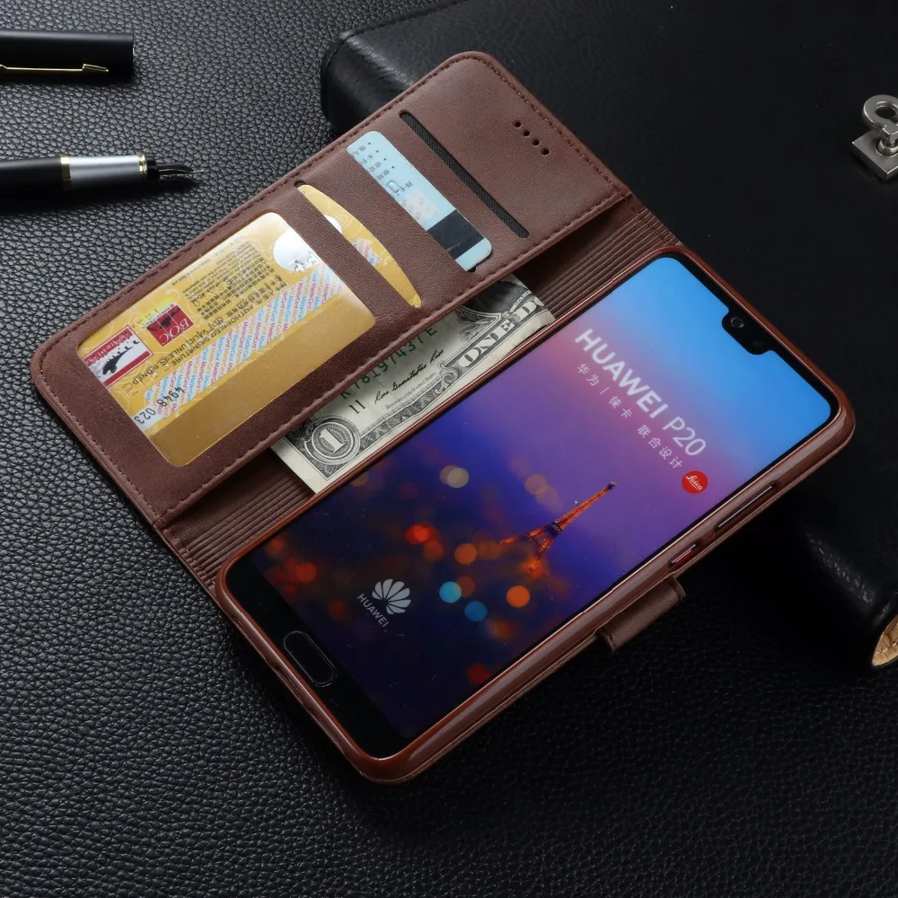 Роскошный кожаный чехол-кошелек для huawei P20 Lite, чехол-книжка P20 для телефона Funda huawei P20 Pro, чехол-держатель для карт Hoesje