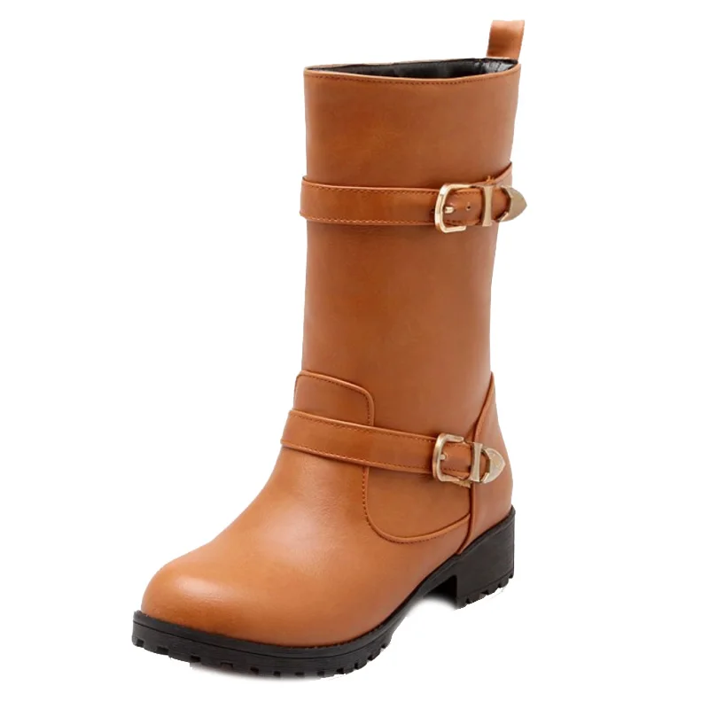 Женские ботинки мартинсы на массивном каблуке из ПУ кожи|Зимние сапоги| |