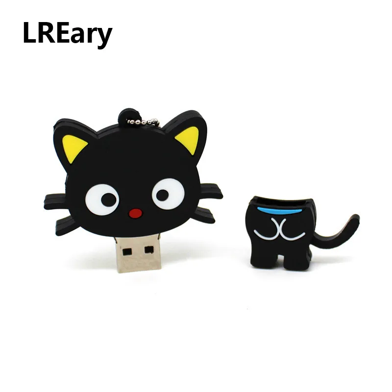 Новый модный креативный usb флеш накопитель в виде черного кота карта памяти милая
