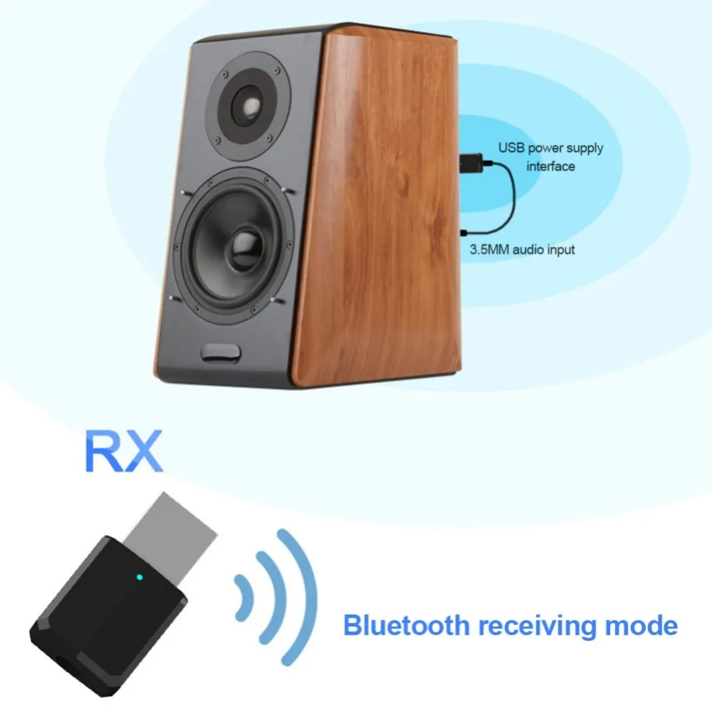 2в1 портативный Bluetooth 5,0 передатчик приемник Мини 3,5 мм AUX USB беспроводной стерео аудио адаптер для домашнего ТВ MP3/4 PC автомобиля