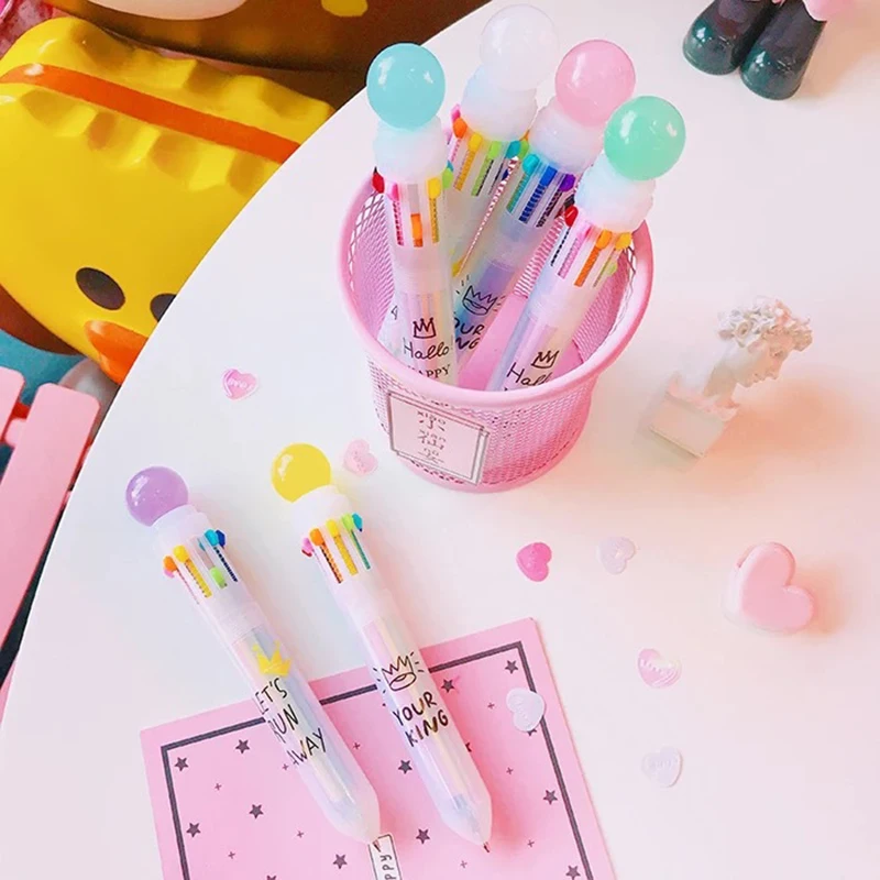 

Colorful Cute Candy Balls Ballpoint Pen Stationery Kawaii Lovely Colorful Gel Pens PAK55