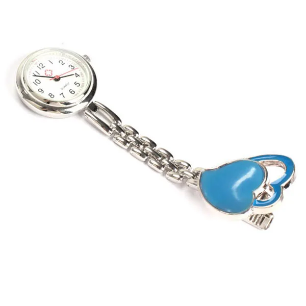 Часы нагрудные карманные теплые кварцевые с сердечком и брошью клипсой подарок