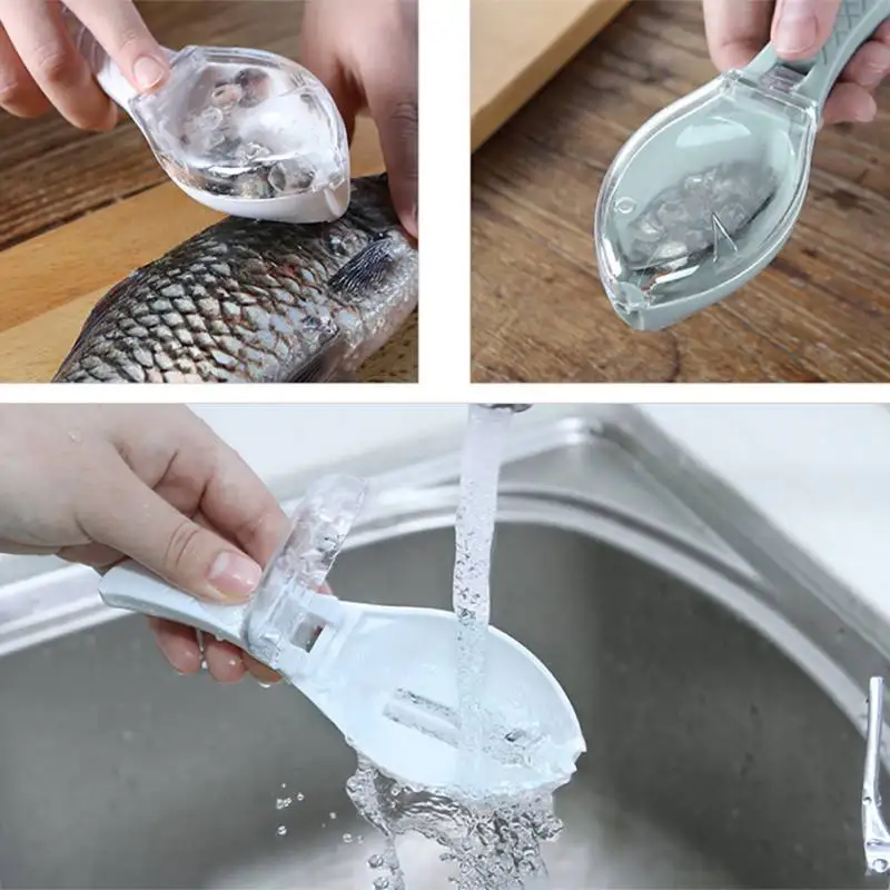 

Fish Scales Graters Scraper Fish Cleaning Tool Scraping Scales Device with Cover Home Kitchen Cooking Fishing Tool Pesca Tackle