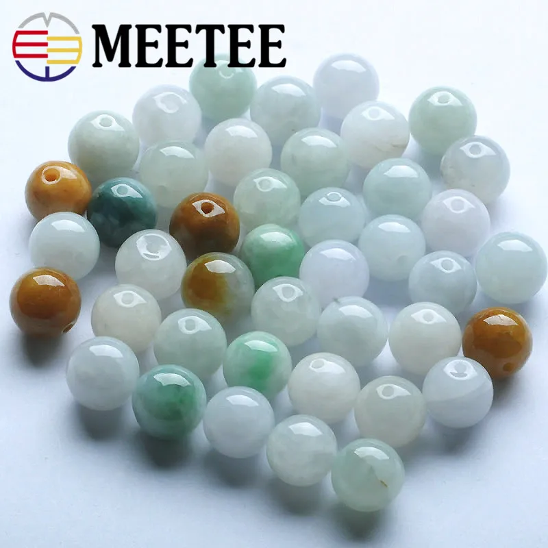 Meetee 5/8/9/13mm Natural Jade Bead Button Handmade Bracelet Cheongsam Decorative Buckle DIY Crafts Sewing Accessories ZK2525 | Дом и сад