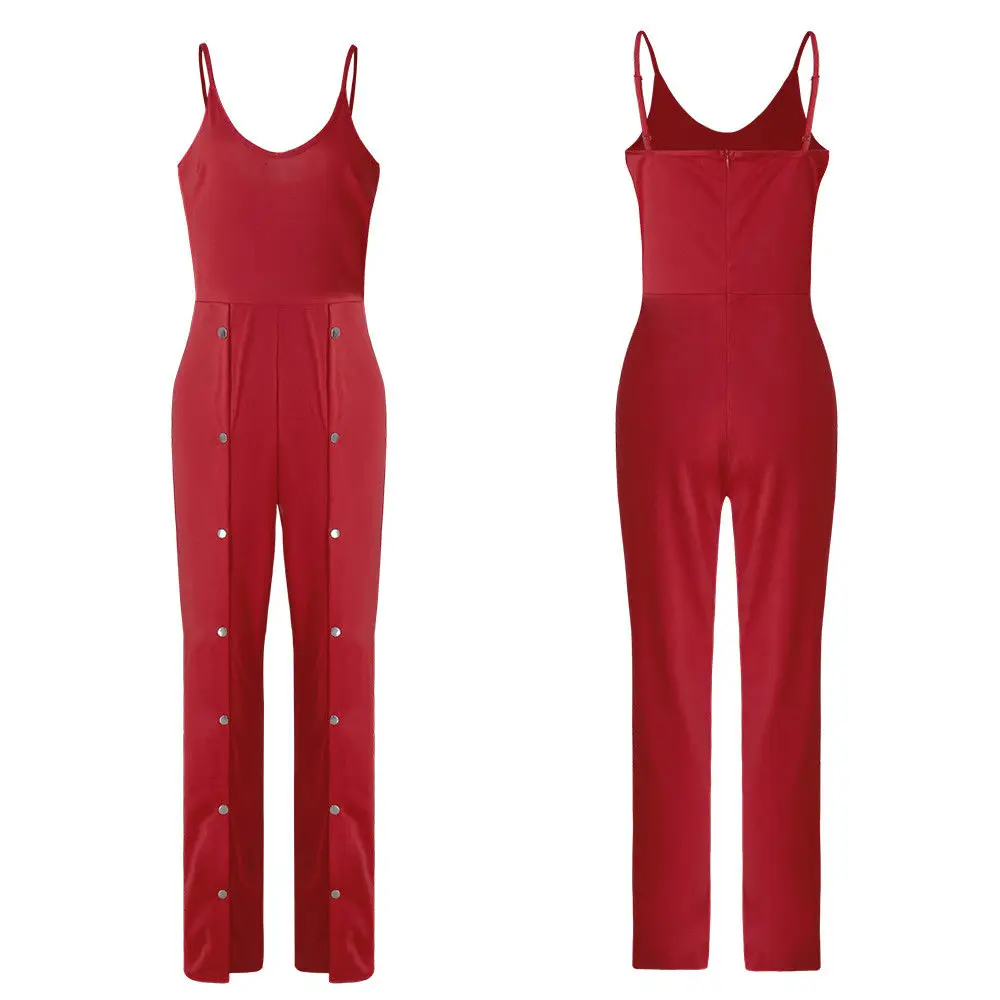 Новый женский клубный сексуальный комбинезон с высоким разрезом Летний