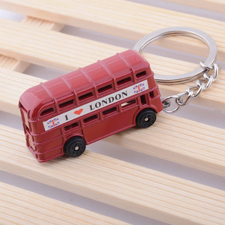 Изысканные английские брелки для ключей I Love London Red Bus высокое качество
