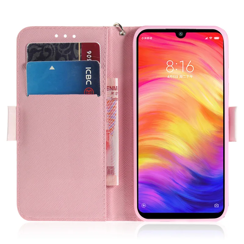 2019 Мягкий ТПУ + PU кожаный чехол для Xiaomi Redmi 7 7A Чехол Флип Мобильный телефон сумка