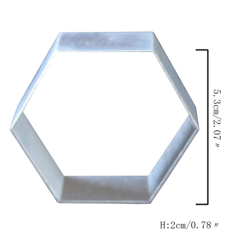 Facemile Hexagon Cutter Aluminium Sugarcraft Cake Tools Fondant Cutter Mould Baking Tool 20-03