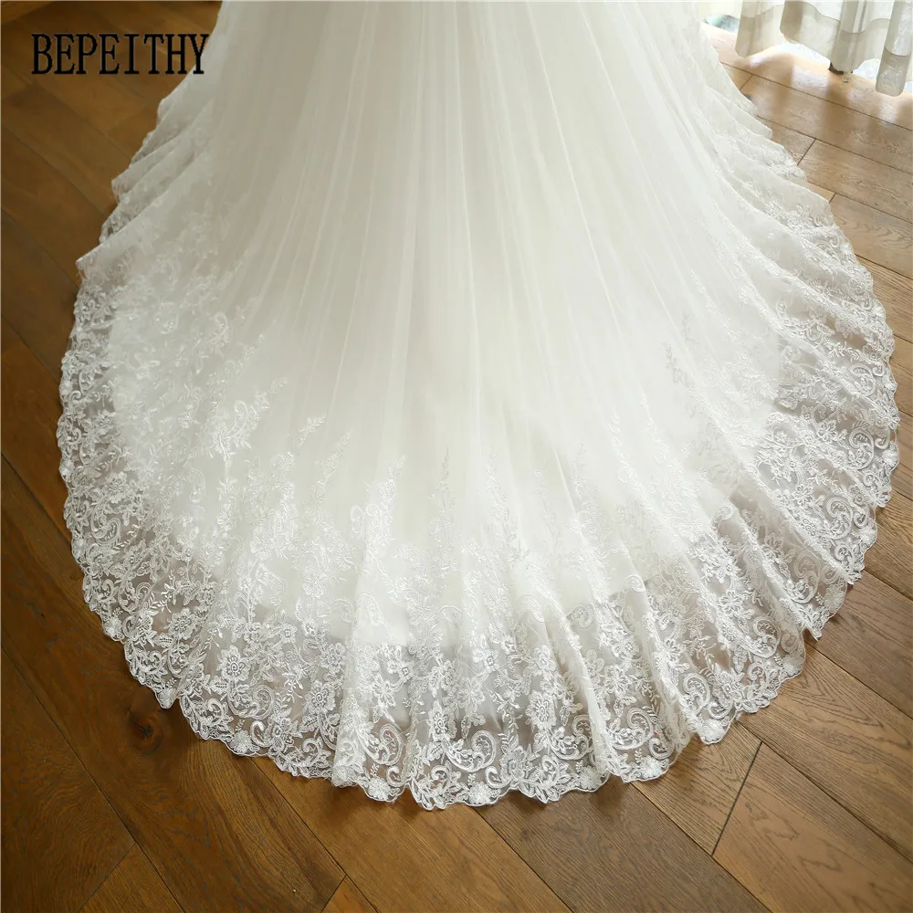 BEPEITHY Новое поступление Vestido De Novia Элегантная модная Милая невеста, свадебное платье с кружевной аппликацией ТРАПЕЦИЕВИДНОЕ свадебное платье