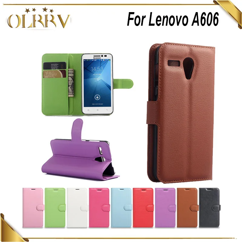 Бумажник с мягкий чехол для lenovo A606 люкс PU кожаный флип защита телефон назад