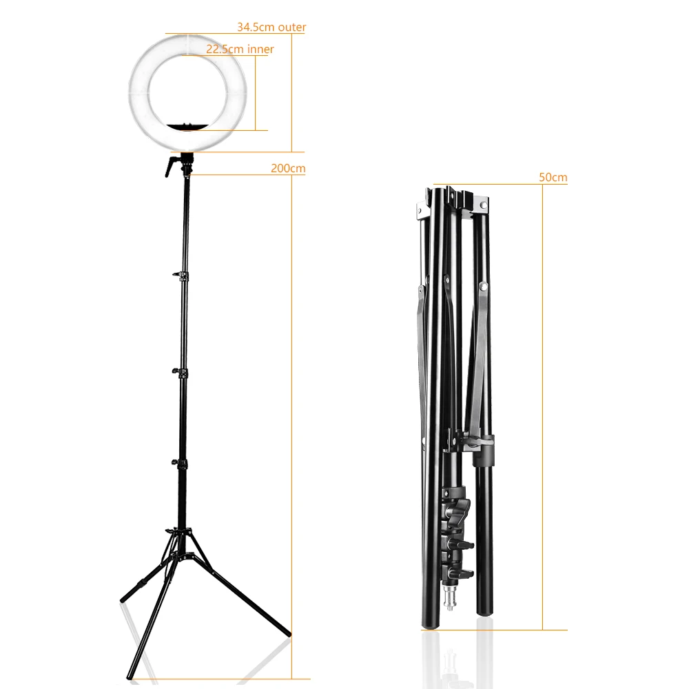 Capsaver RL-12 светодиодный кольцевой светильник со штативом круговой для фотографии
