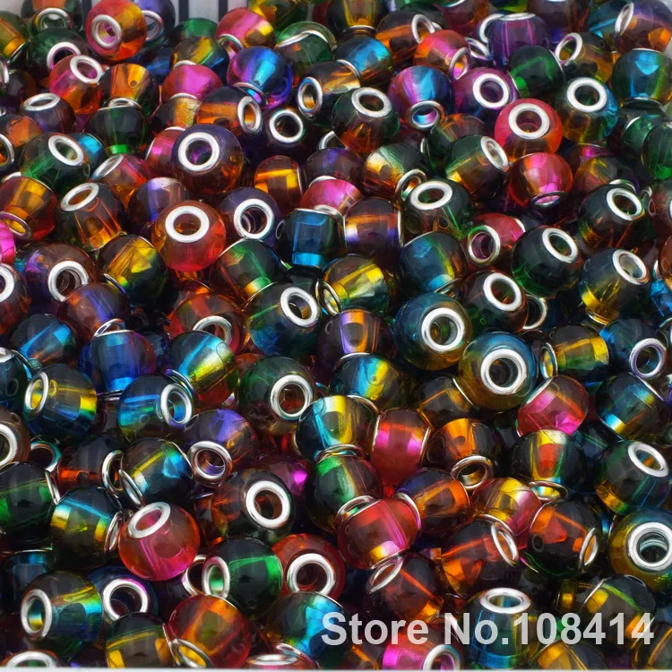 10 шт./лот 15 мм разноцветные Круглые стеклянные бусины-Подвески для изготовления