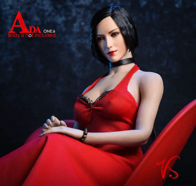 18x G14 Ada Wong рубашка черное/красное вечернее платье набор аксессуаров 1/6 длинная