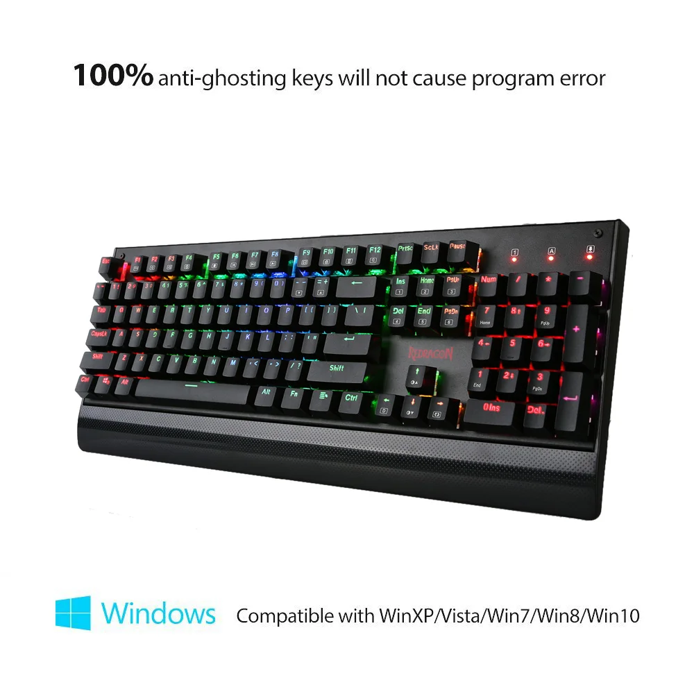 Redragon K557 Кала RGB подсветкой полный Размеры механические USB игровая клавиатура с 6