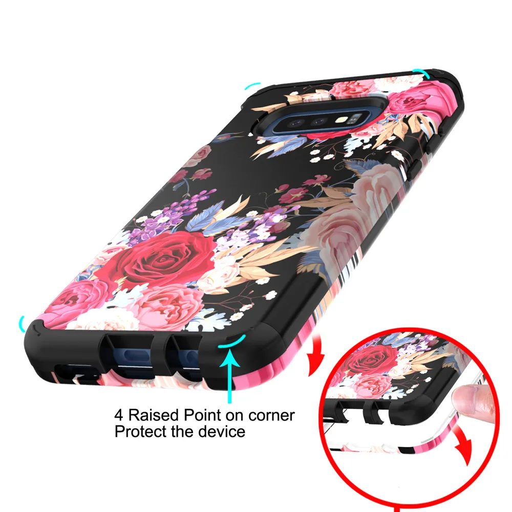 Для samsung Galaxy S10 S10 Plus S10e чехол,(Сверхмощный) трехслойный гибридный прочный армированный ударопрочный защитный чехол
