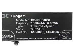 Аккумулятор Cameron Sino 1800 мАч для Apple A1549, A1586, A1589, iPhone 6, высокое качество, 616-0804, 616-0805, 616-0806, 616-0809