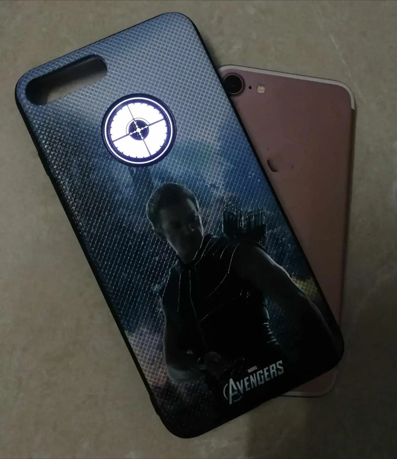 Hawkeye Светодиодный светильник Tony Stark Сердце Супер Герои Капитан США Тор Железный человек эндшпиль чехол для телефона для iPhone 7 6 6S 8 plus X подарок - Цвет: Hawkeye