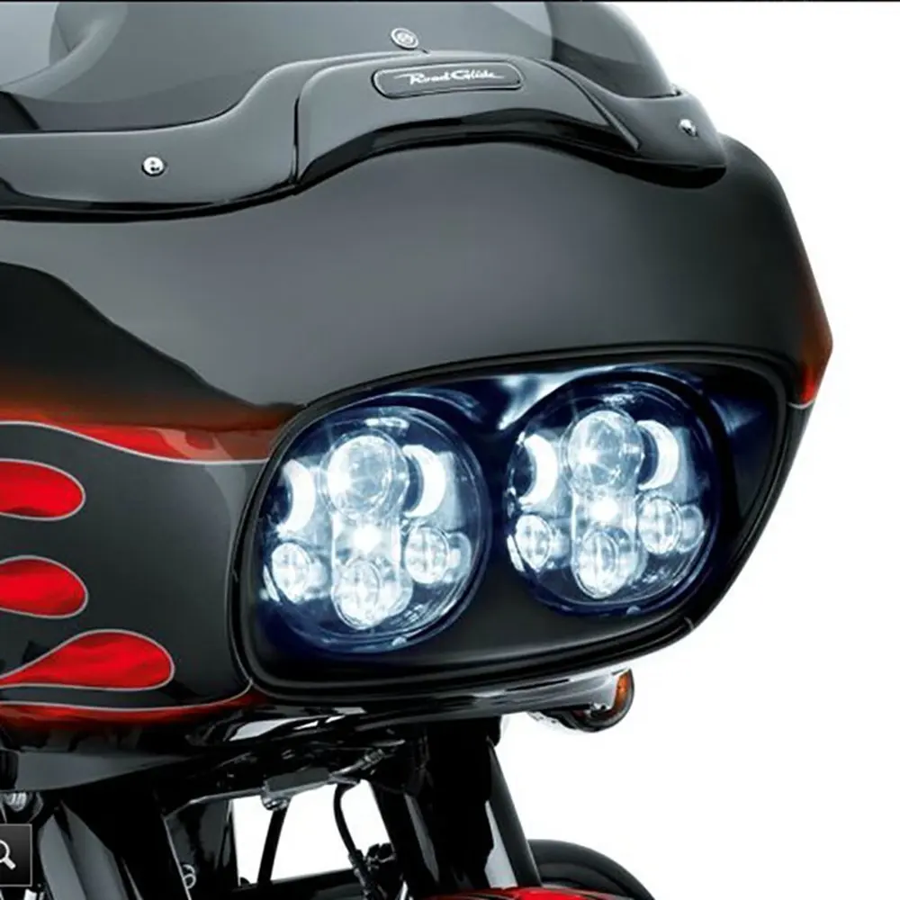 FADUIES Dual Road Glide светодиодная фара H4 Дальний и ближний свет с ангельскими глазами Halo
