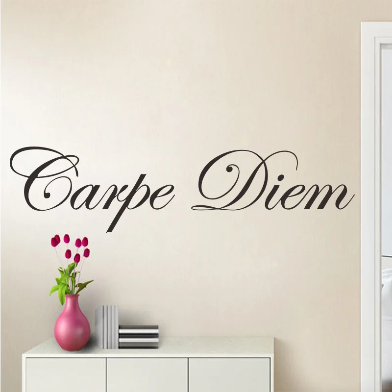 Креативные Наклейки на стены carpe diem wisdom letters домашний декор для гостиной ПВХ с