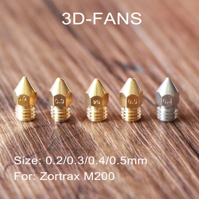 Насадка Zortrax M200 0 2/0 3/0 4/0 5 мм для латуни/нержавеющей стали отверстие 3 Резьбовая