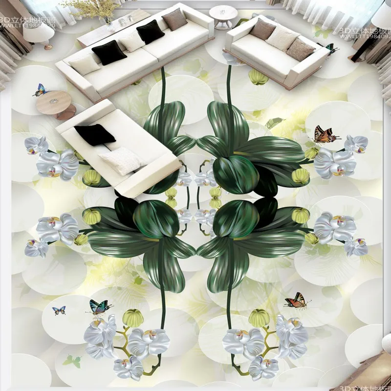 Бесплатная доставка на заказ самоклеящиеся украшения дома пол утолщенной лобби