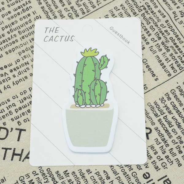 Cactus C Кактус каваи милые Липкие заметки Carteria блокнот заметка Papeleria Creativa Notas Adhesivas школьные портфели вкладки флаги - Цвет: Cactus C