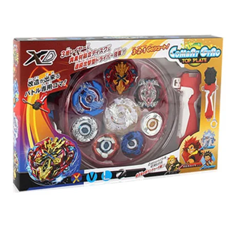 Красный 4 шт./компл. набор Арена Beyblade стадион Металл Fusion 4D битва металлическим верхом ярости мастера пусковой захват маленьких детей подарок на день рождения - Цвет: Красный