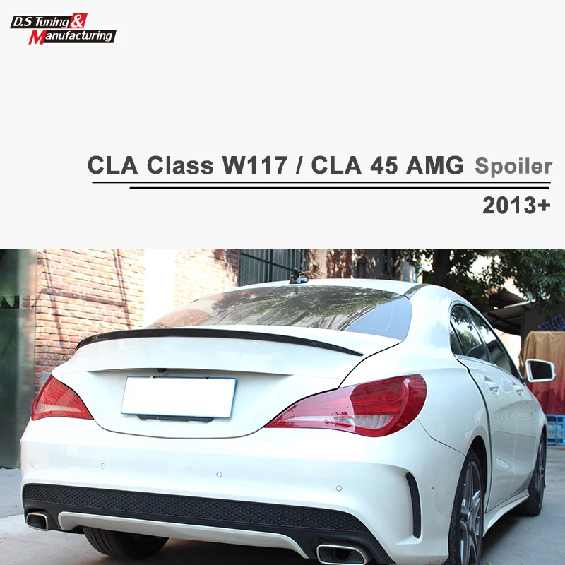 W117 крыло из углеродного волокна задний спойлер для Mercedes CLA класс багажник CLA45 2013