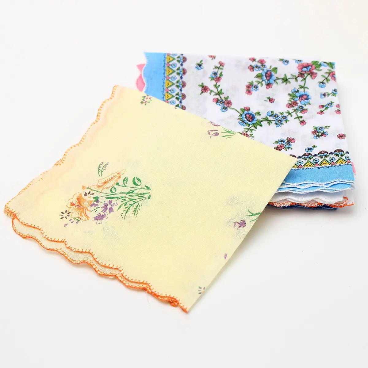 Цветочные носовые платки для женщин 12 шт./лот смешанные женские неидеальные