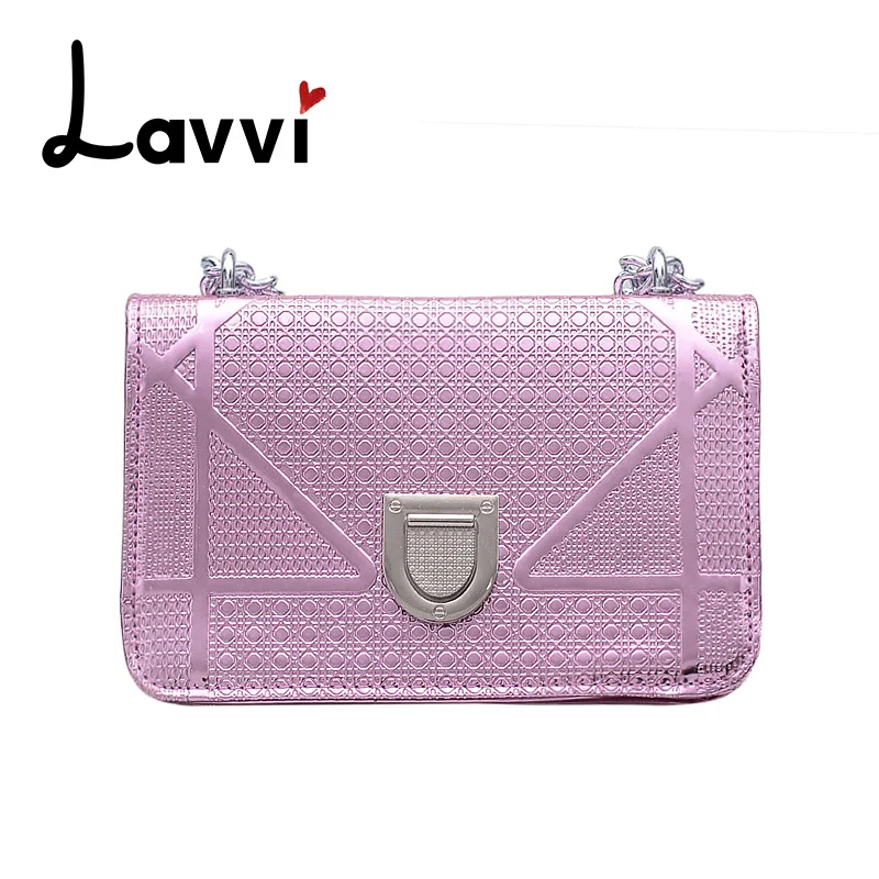 2018 summer brand D designer chain strap metallic PU handbag cross body bags for women whosale Bolsas Feminin | Багаж и сумки