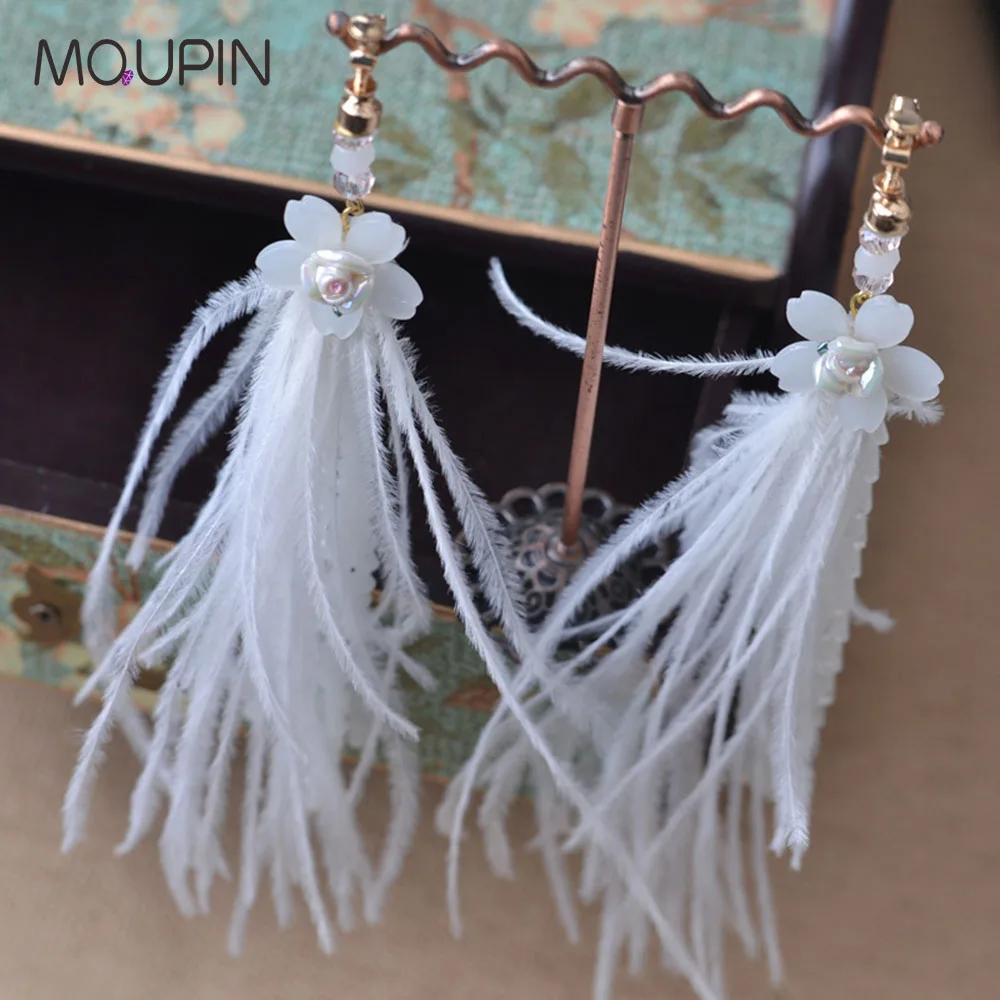 MQUPIN Новая мода корейский стиль бабочка цветок женские серьги Многослойные