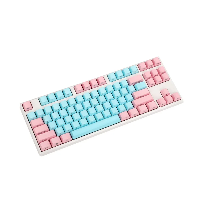 YMDK 61 87 104 клавиш, утолщенная PBT OEM профильная клавиатура для MX переключателей GH60, Механическая игровая клавиатура без ключа - Цвет: 87 Key Side Print