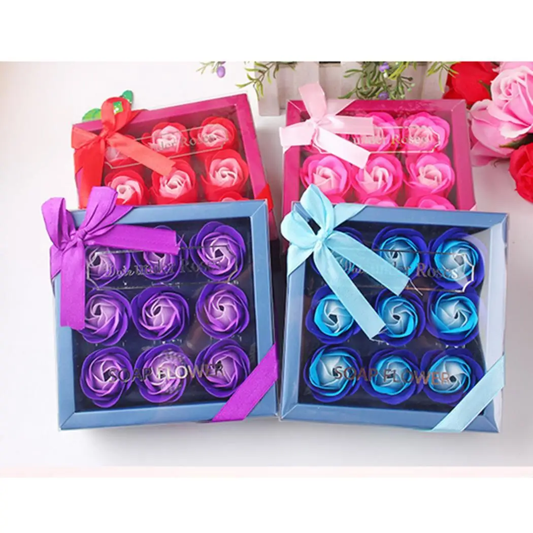 Новинка 9 шт. ароматическое мыло в форме лепестка сердца для ванны тела дня