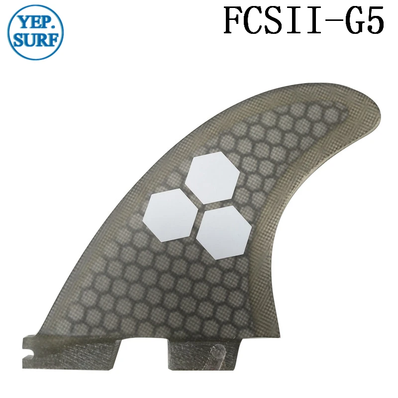 Плавники для серфинга FCS2 G5 Fin сотовый плавник доски серого цвета Серфинг Quilhas