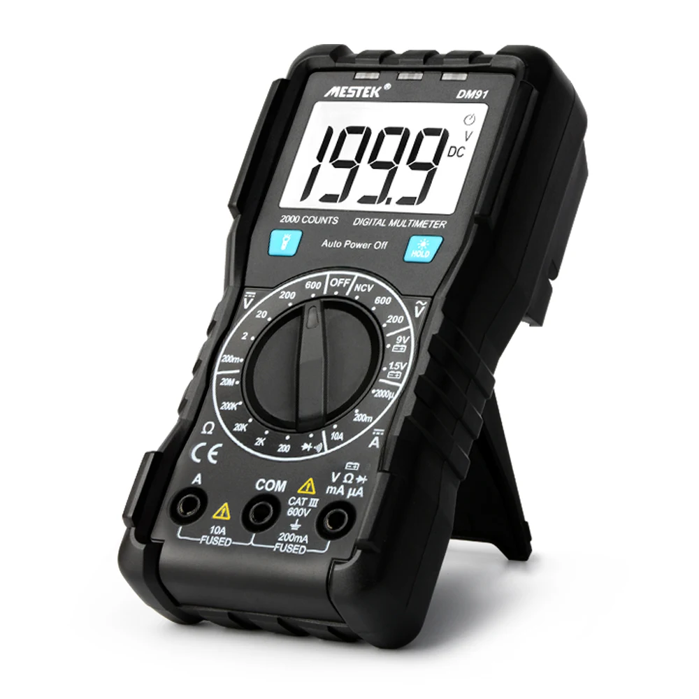 DM91 2000 Counts Mini Digital Multimeter NCV Detector Battery Tester DC Ammeter Voltmeter Ohm Meter Flash Light Large Screen | Инструменты