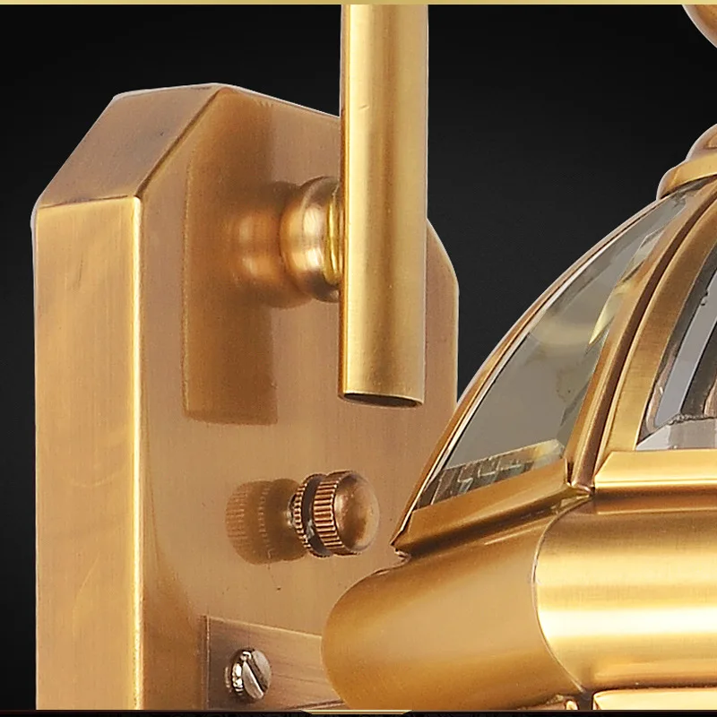 Европейские классические светодиодные Настенные светильники для фойе медные 110