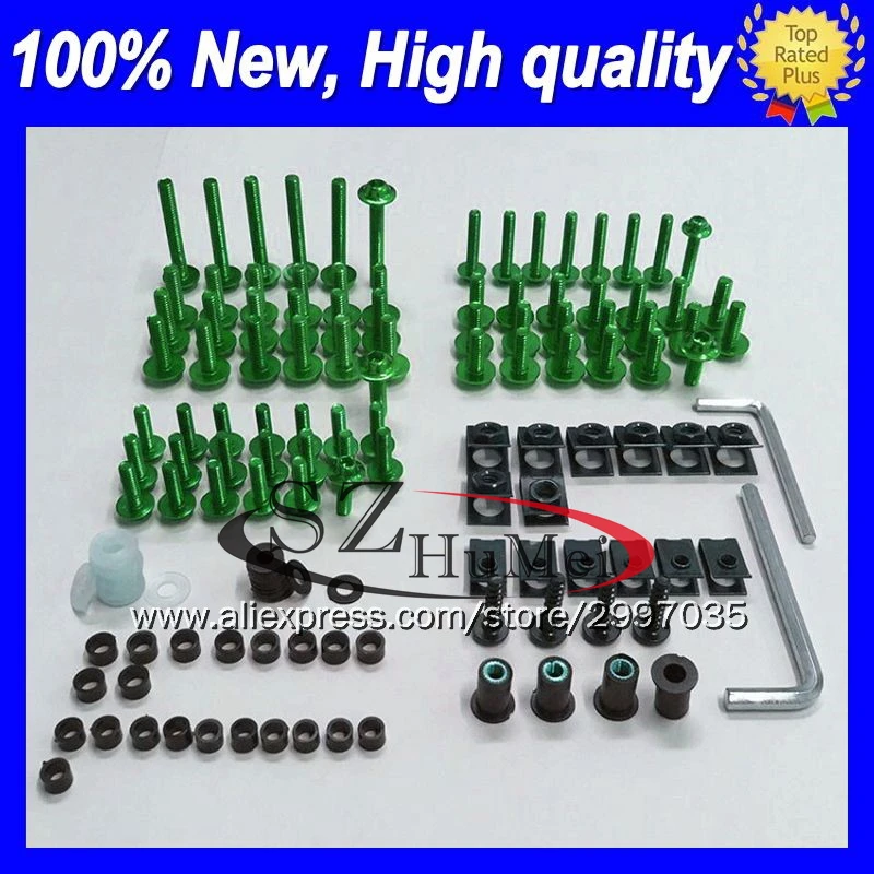 

Fairing bolt full bolts kit For KAWASAKI NINJA ZZR 250 1990 1991 1992 ZZR250 1993 1994 1995 98 1999 Windscreen screw screws Nuts