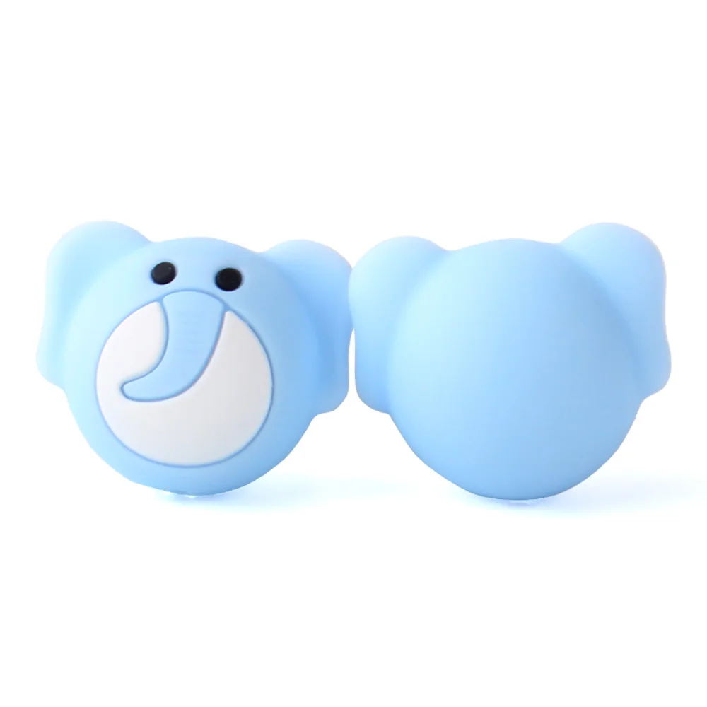 57 Pastel blue Keep& расти 10 шт. силиконовых кейсов слон шариков, не содержащих бисфенола-а, Еда Класс при прорезывании зубов жевательные, бусины Прорезыватели для зубов для соски для изготовления цепей - Цвет: 57 Pastel blue