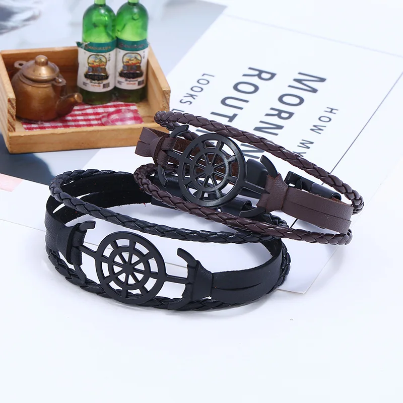 Модный винтажный браслет с подвесками для мужчин и женщин сетчатый Браслет из