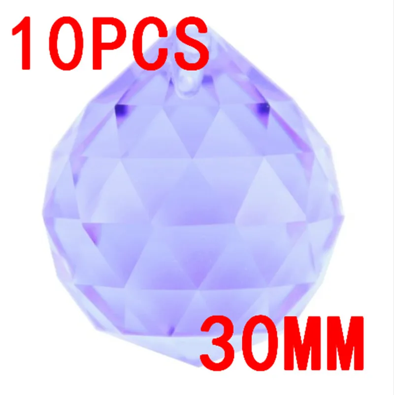 Nobal Lilac 10 шт. 30 мм хрустальные Искусственные стеклянные граненые фэн шуй шарики