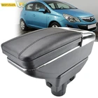 Коробка для хранения для Opel Vauxhall Corsa 2006 - 2014 поворотный подлокотник, черная кожа, Стайлинг автомобиля, украшение 2012 2013