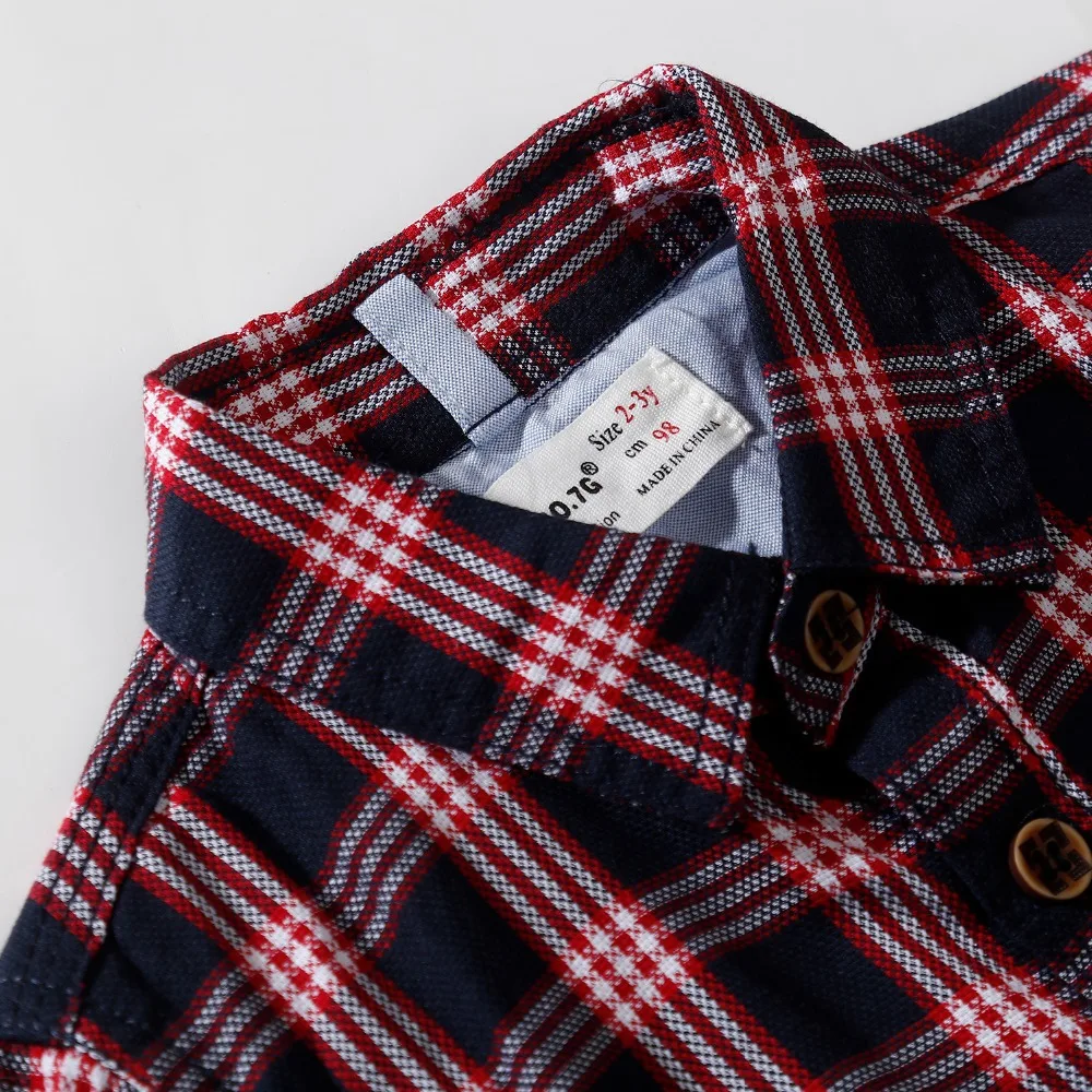 Budermmy Boys Shirt for Kids Cotton 2018 New Fashion Long-Sleeved Plaid Boy Baby Shirts Children's Casual Infant Clothing | Мать и