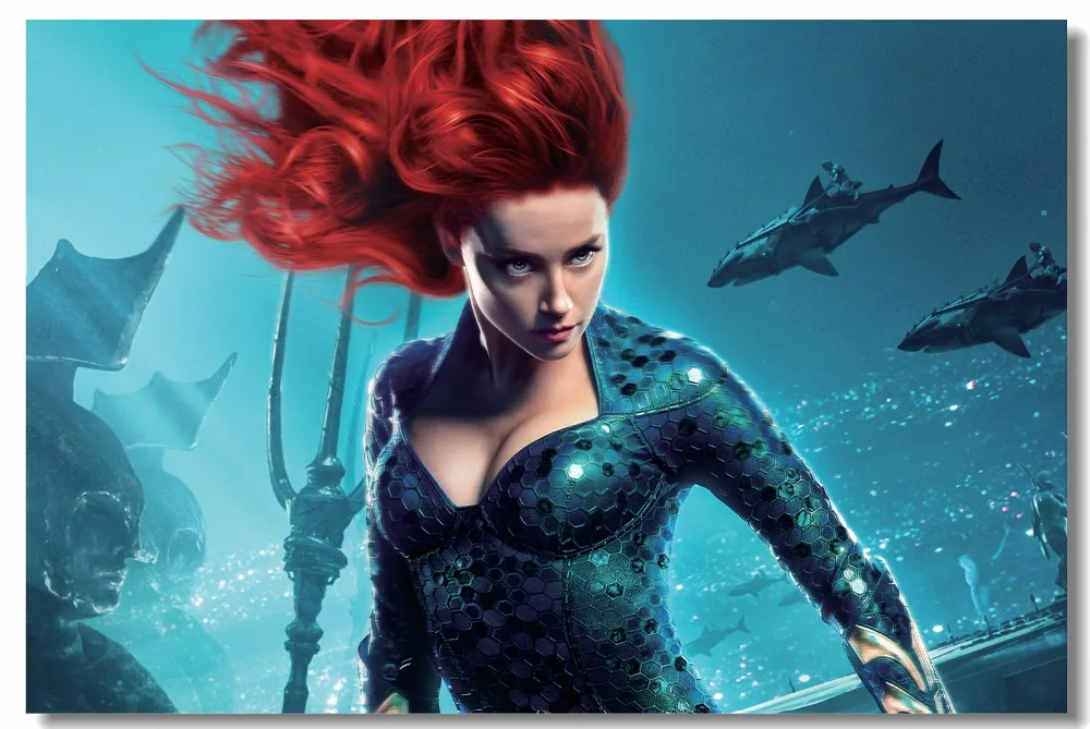 Настенная роспись на заказ фотообои DC плакат супергероя Queen Атланта Aquaman