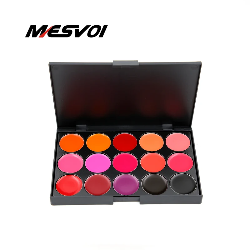 Матовая матовая помада Профессиональная в палитре 1 шт. красные губы 15 цветов