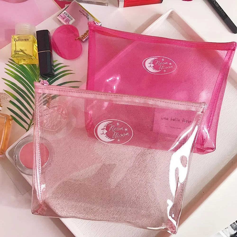 Косметичка для девушек из ПВХ с принтом Moon Женский дорожный косметический