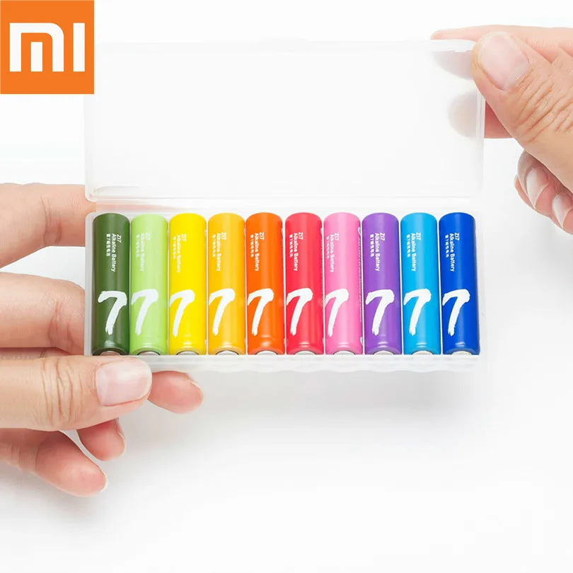 Оригинал Xiaomi ZMI ZI7 AAA щелочная батарея Радуга одноразовый комплект аккумуляторов
