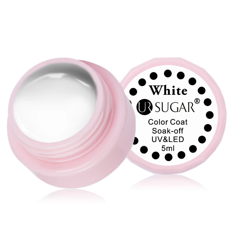 White Color gel Ur Sugar 5 мл паук гель для ногтей креативный проволочный рисунок лак для ногтей точка к линии Гель-лак для живописи тянет шелк паук дизайн ногтей - Цвет: White Color gel