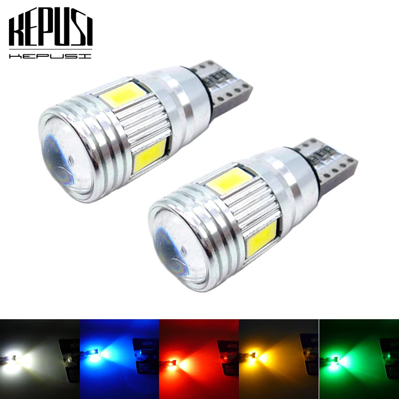 

2X Canbus LED Car Light T10 194 168 W5W Parking Lights Auto Clearance white yellow red green blue For passat golf mk6 mk3 jetta6